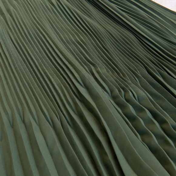 Theory Earth Green Pleated Maxi Skirt - Picture 6 of 15